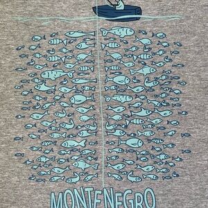 Gray Montenegro Graphic T-Shirt